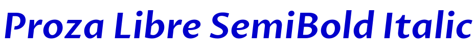 Proza Libre SemiBold Italic font